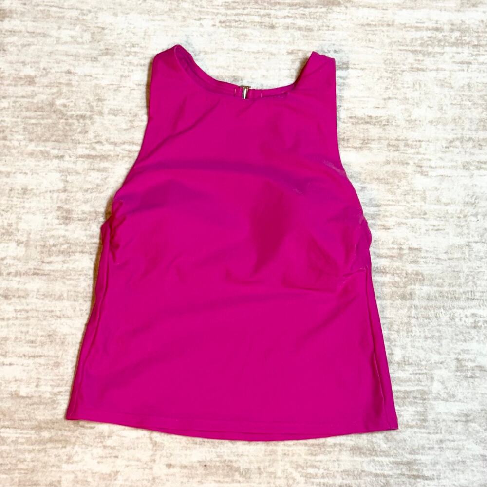 Shade & Shore Women’s Medium 8 10 Pink Tankini Swimsuit Top Bikini Barbie Summer